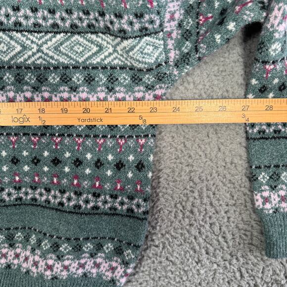 New BP. Nordstrom Fair Isle Geometric Print Crewneck Sweater Green Size Large - Picture 5 of 8